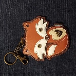 Key Fob Coin Purse Bag Charm Fox
